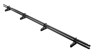 Снегозадержатель для фальцевой кровли Borge L=3000 мм, 4 опоры, 2 трубы, овал 25х45 RAL 9005