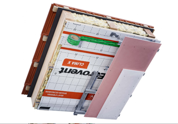Eurovent CLIMA X 115 г/м², 3х-слойная адаптивная пароизоляционная мембрана, 75 м²