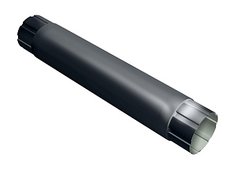 Труба круглая соединительная 1м, Grand Line Ø 90 мм PE, RAL 7024