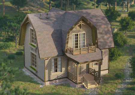 Фасадная плитка Docke Premium, Brick, уп 2.0 м² цвет: зрелый каштан