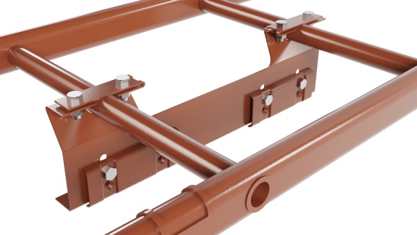 Лестница кровельная Borge, для фальцевой кровли, L=2700 мм RAL 8004