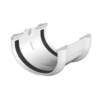 Соединитель желоба, Технониколь, оптима Ø 120 мм, цвет: белый