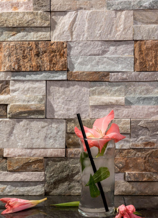 Сланец, 3D панель из камня, 350х180 мм, Modern Beige Slate