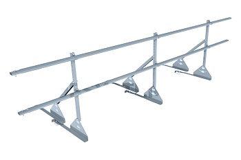 Ограждение кровельное для натуральной черепицы Roofsystems Prestige натур, H=600 мм zinc, 3000 мм