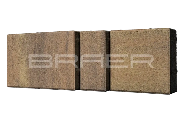 Тротуарная плитка Braer Старый город Ландхаус 60 мм 80х160, 160х160, 240х160 мм, прямоугольная, цвет: Color Mix Прайд