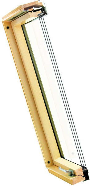 Мансардное окно Fakro, 66х118 см FTS-V U4, Дерево, 2-х камерный стеклопакет