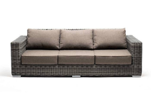 Диван 3-местный из искусственного ротанга, Боно графит