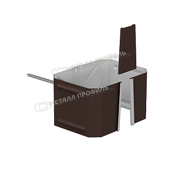 Держатель трубы на кирпич, Металл Профиль Бюджет, Ø102х76 мм, RAL 8017