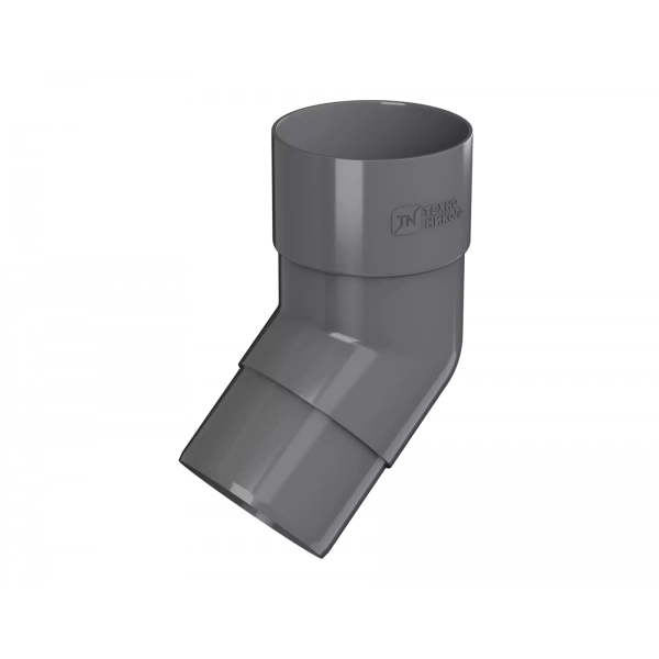 Колено трубы 108°, Технониколь пвх, стандарт Ø 82 мм, цвет: серый