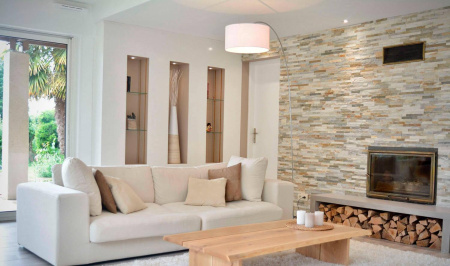 Сланец, 3D панель из камня, 600х150 мм, Classic Beige Slate, 8 шт/уп