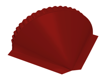 GL Заглушка конька полукруглого, конусная 0.45 мм, PE, RAL 3011