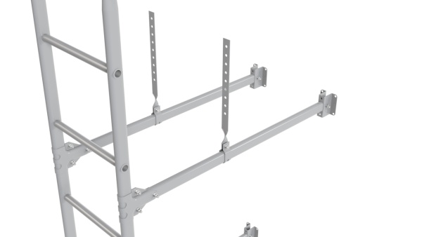 Фасадная лестница Borge, верхняя секция, L=1800 мм RAL 7004