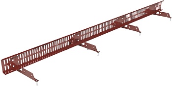 Снегозадержатель решетчатый универсальный Roofsystems, Prestige 4 опоры, 1 полотно, L=2500 мм, RAL 3009