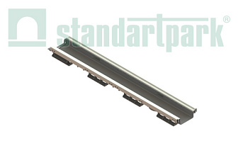 Лоток водоотводный Standartpark, PolyMax Basic, DN100, h 61, усиленный, арт: 8057-М