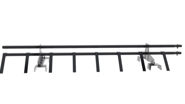 Снегозадержатель для профнастила Н-114 Borge L=1500 мм 2 опоры, 2 трубы, овал 25х45 RAL 7024