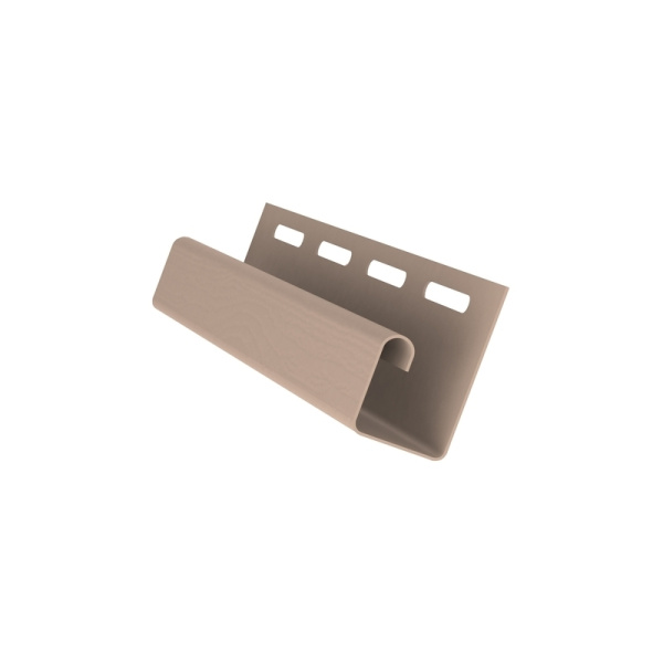 J-профиль пвх, Grand Line, L=3000 мм серия Color Plus, цвет: персиковый