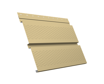 GL Софит металлический Квадро Брус, с перфорацией 0.45 мм, PE, RAL 1014