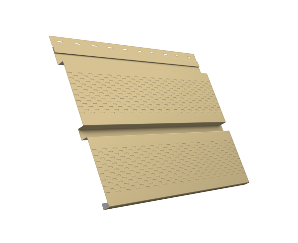 GL Софит металлический Квадро Брус, с перфорацией 0.45 мм, PE, RAL 1014