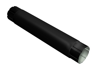 Труба круглая соединительная 1м, Grand Line Ø 90 мм PE Matt, RAL 9005