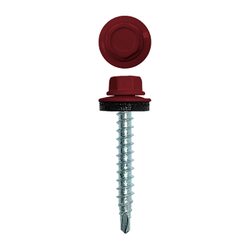 Саморез кровельный, 4.8х35 мм, сверло №1, RAL 3005, уп.250 шт.