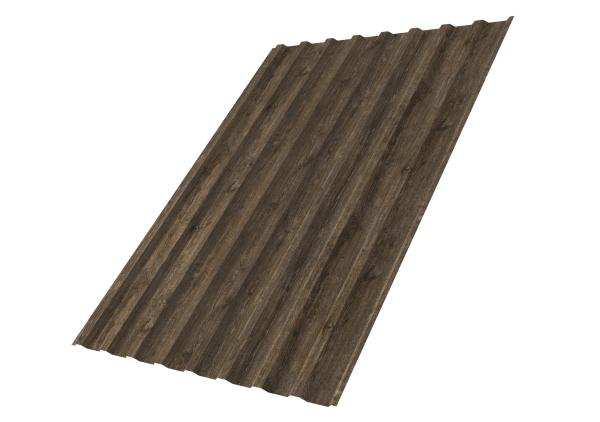 Профилированный лист GL C20 B, 0.45 мм, Print Elite, Nordic Wood TwinColor Профилированный лист GL C20 B, 0.45 мм, Print Elite, Nordic Wood TwinColor
