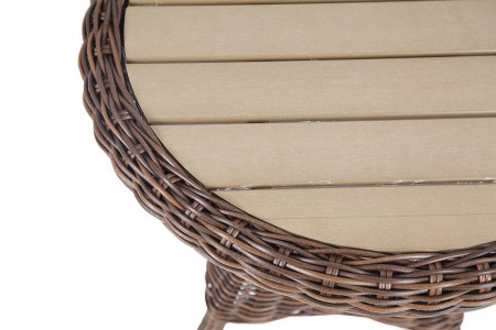Стол кофейный из искусственного ротанга, Равенна цвет: коричневый