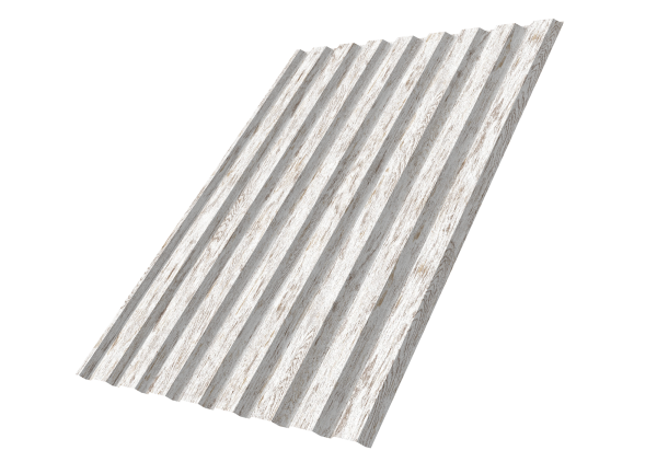 Профилированный лист GL C20 A, 0.45 мм, Print Elite, Snow Wood TwinColor Профилированный лист GL C20 A, 0.45 мм, Print Elite, Snow Wood TwinColor