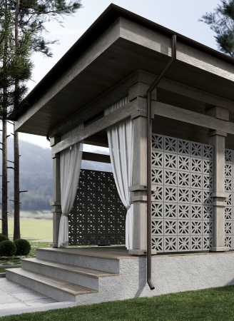 Декоративный бриз-блок Mesterra Cobogo, 250х250 мм 50 мм, 0201, под покраску