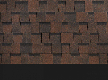 Ламинированная битумная черепица, Docke, Dragon Standart цвет: темно-коричневый, 2.38 м² / уп.