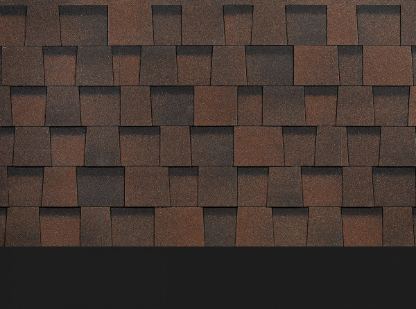 Ламинированная битумная черепица, Docke, Dragon Standart цвет: темно-коричневый, 2.38 м² / уп.