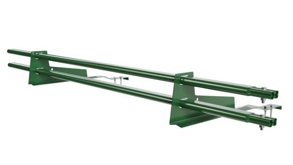 Снегозадержатель для натуральной черепицы Borge L=1500 мм, 2 опоры, 2 трубы, овал 25х45 RAL 6002