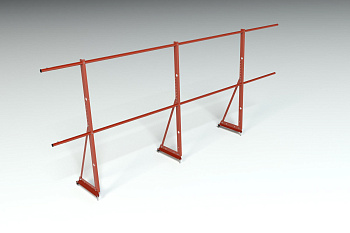 Ограждение кровельное, универсальное Roofsystems Econom, H=1200 мм RAL 3009, L=3000 мм