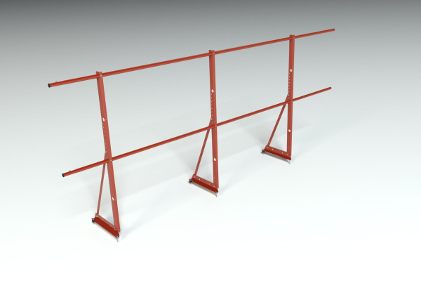 Ограждение кровельное, универсальное Roofsystems Econom, H=1200 мм RAL 3009, L=3000 мм