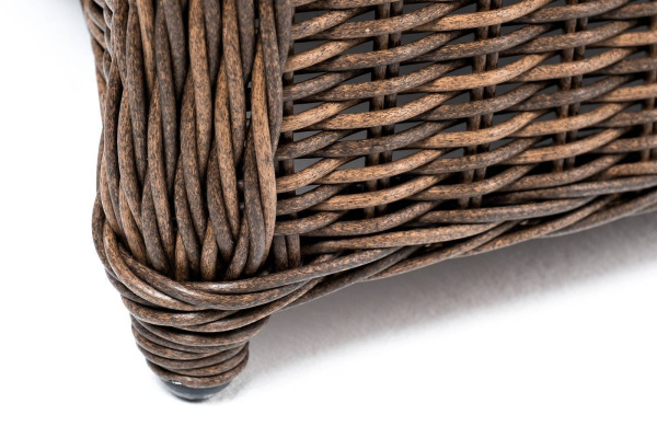 Диван 2-местный из искусственного ротанга, Равенна коричневый