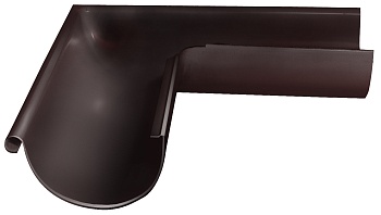 Угол желоба внешний 90° Grand Line Ø 125 мм PE, RAL 8017