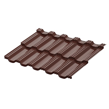 Модульная металлочерепица Aquasystem, Гётеборг 1205х765 мм 0.5 мм, Rooftop Бархат, RAL 8017
