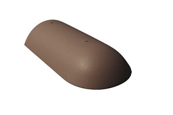 Начальная хребтовая черепица Braas Тегалит цвет: темно-коричневый