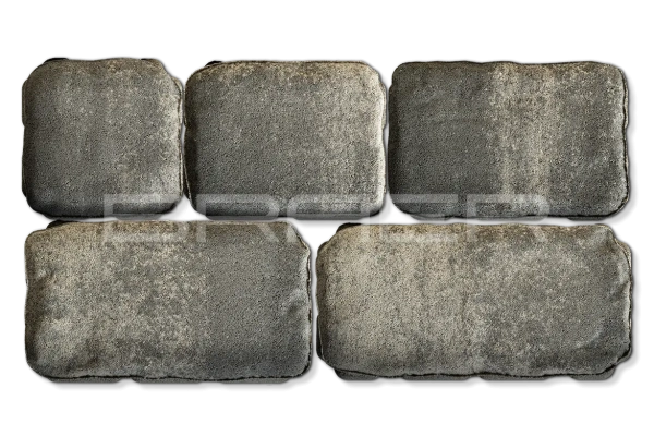 Тротуарная плитка Braer Ривьера, 60 мм 132х132, 165х132, 198х132, 231х132, 265х132 мм, цвет: Color Mix Туман