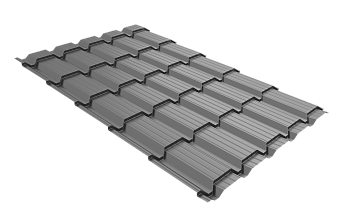 Профиль волновой Grand Line квадро профи 0.45 мм, PE, RAL 9006