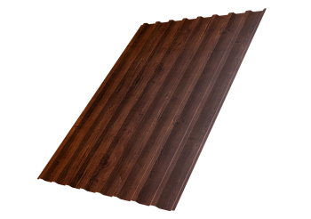 Профилированный лист GL C20 B, 0.45 мм, Print Premium, Cherry Wood Fresh TwinColor Профилированный лист GL C20 B, 0.45 мм, Print Premium, Cherry Wood Fresh TwinColor