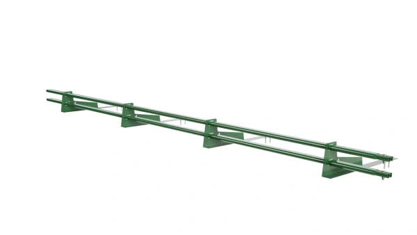 Снегозадержатель для гибкой черепицы Borge L=3000 мм, 4 опоры, 2 трубы, овал 25х45 RAL 6002