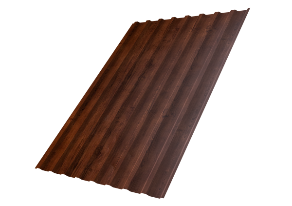 Профилированный лист GL C20 B, 0.45 мм, Print Premium, Cherry Wood Fresh TwinColor Профилированный лист GL C20 B, 0.45 мм, Print Premium, Cherry Wood Fresh TwinColor