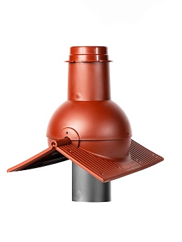 Коньковый элемент, выход канализации, Krovent Pipe-Cone, для любого типа кровли красно-коричневый