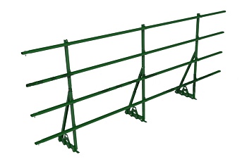 Ограждение кровельное для фальцевой кровли Roofsystems Prestige Master фальц, H=1200 мм RAL 6005, L=3000 мм