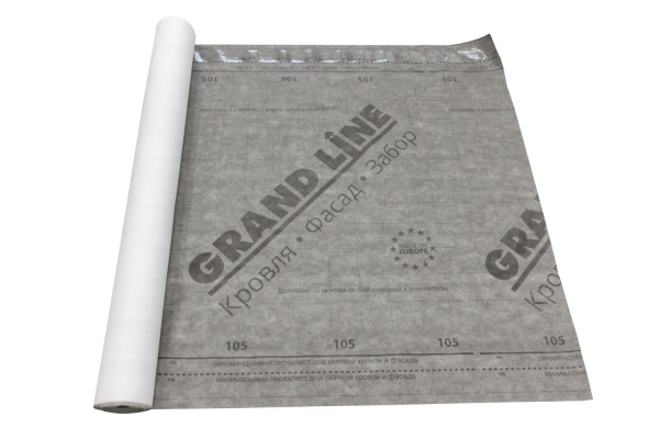 Мембрана супердиффузионная Grand Line 105+TAPE, 1.5х50 м, рулон 75 м²