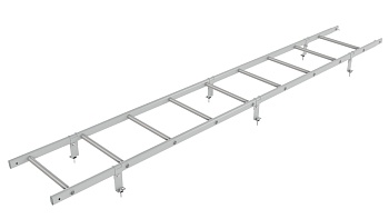 Лестница кровельная Borge, универсальная, L=2700 мм RAL 9006