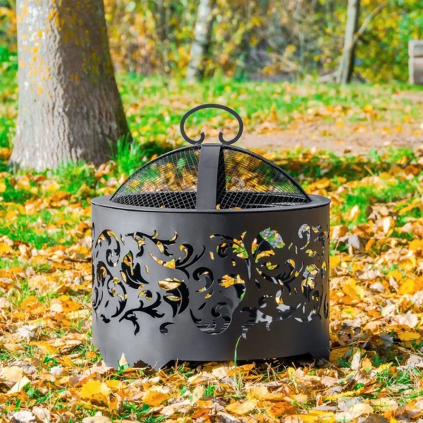 Костровая чаша с плоским дном, Ø500, Н =490 мм, "Узор"