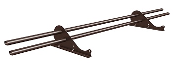 Снегозадержатель Grand Line Snow Kit универсальный, L=1000 мм, 2 опоры, 2 трубы, овал 42х21 мм RAL 8017