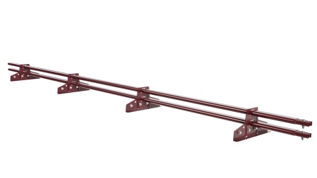 Снегозадержатель для фальцевой кровли Borge L=3000 мм, 4 опоры, 2 трубы, овал 25х45 RAL 3005