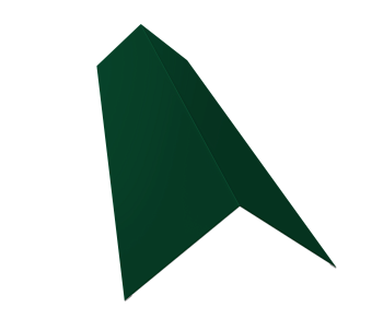 GL Планка конька плоского, 145х145 мм 0.5 мм, Satin, RAL 6005, L=2000 мм